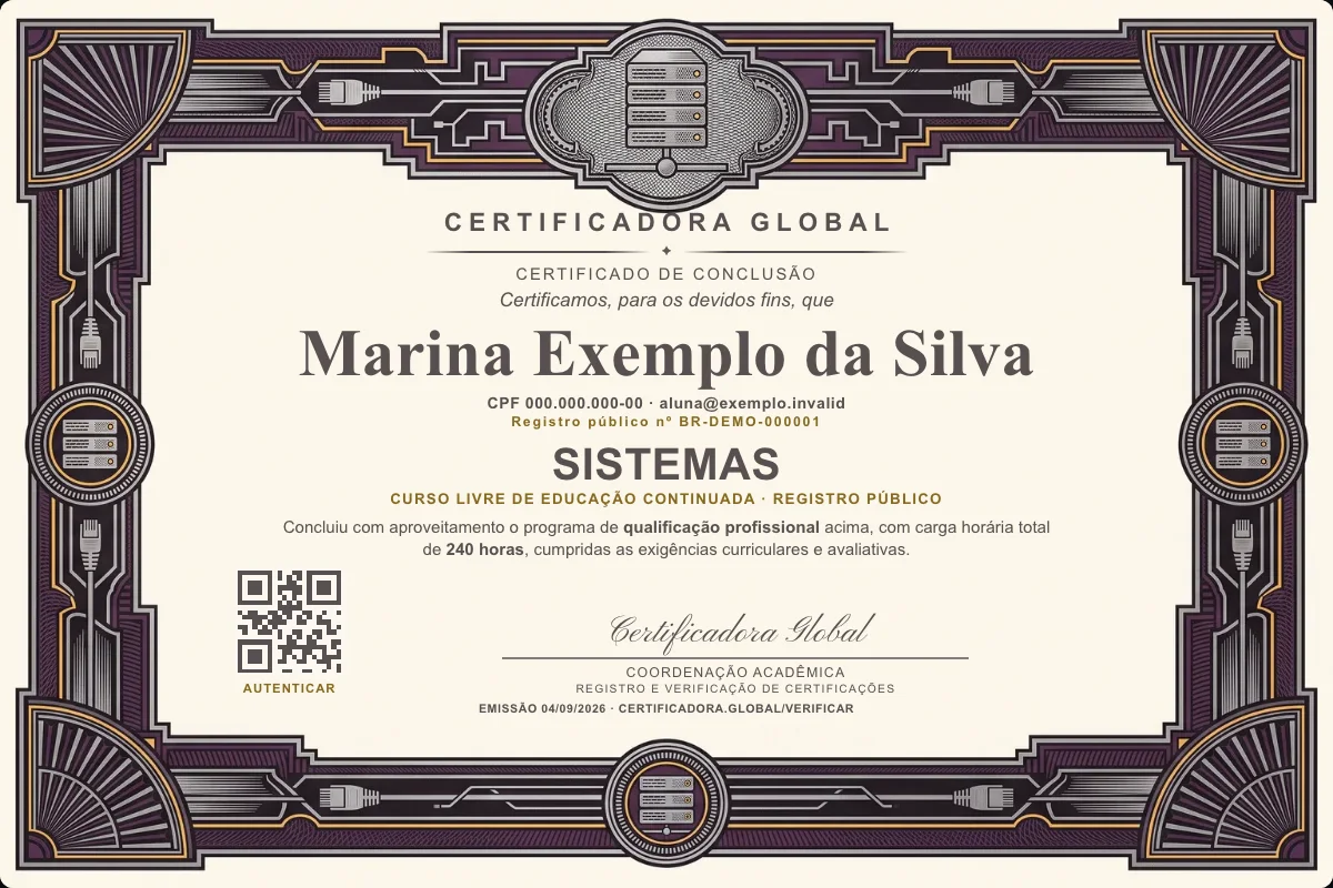 Capa do curso Sistemas