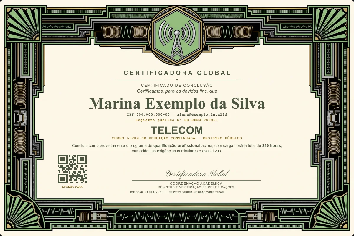 Capa do curso Telecom