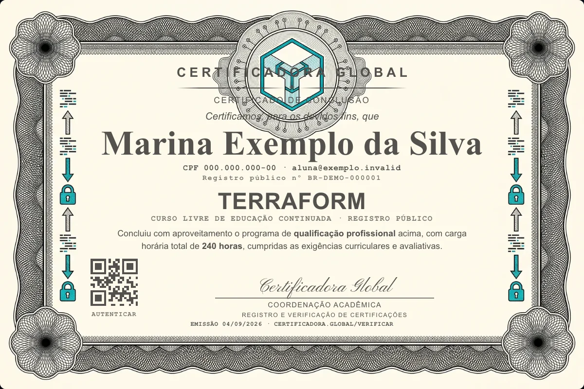 Capa do curso Terraform