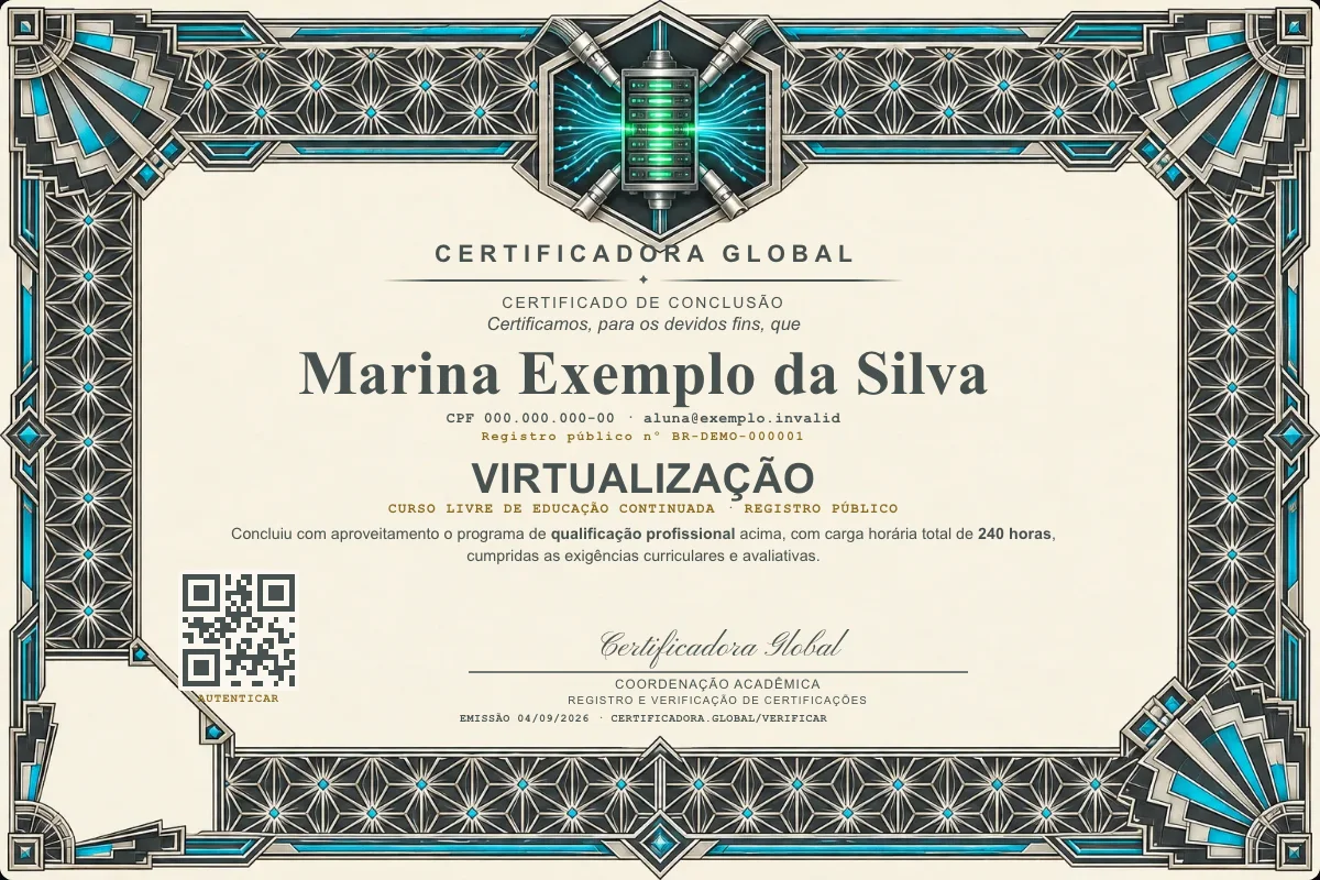 Capa do curso Virtualização