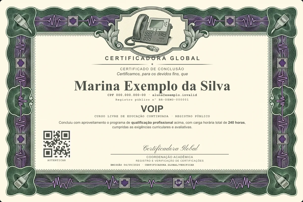 Capa do curso Voip
