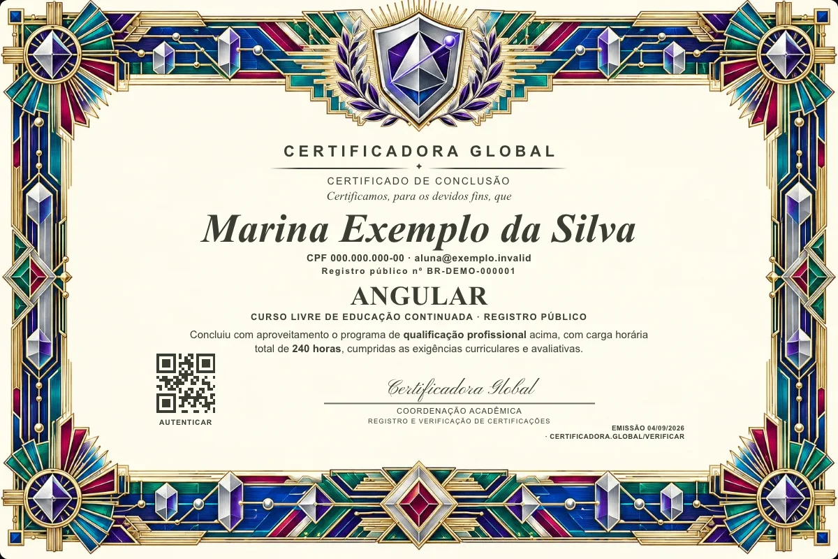 Capa do curso Angular