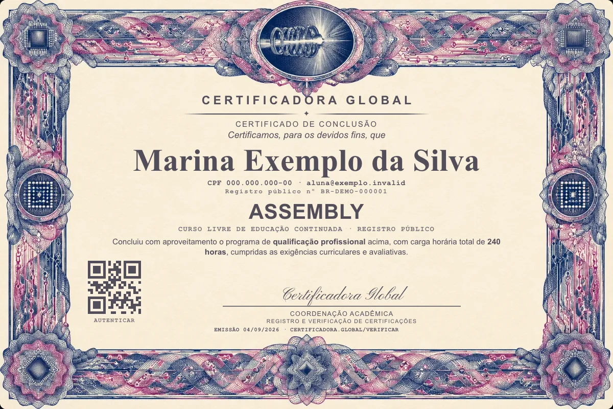 Capa do curso Assembly