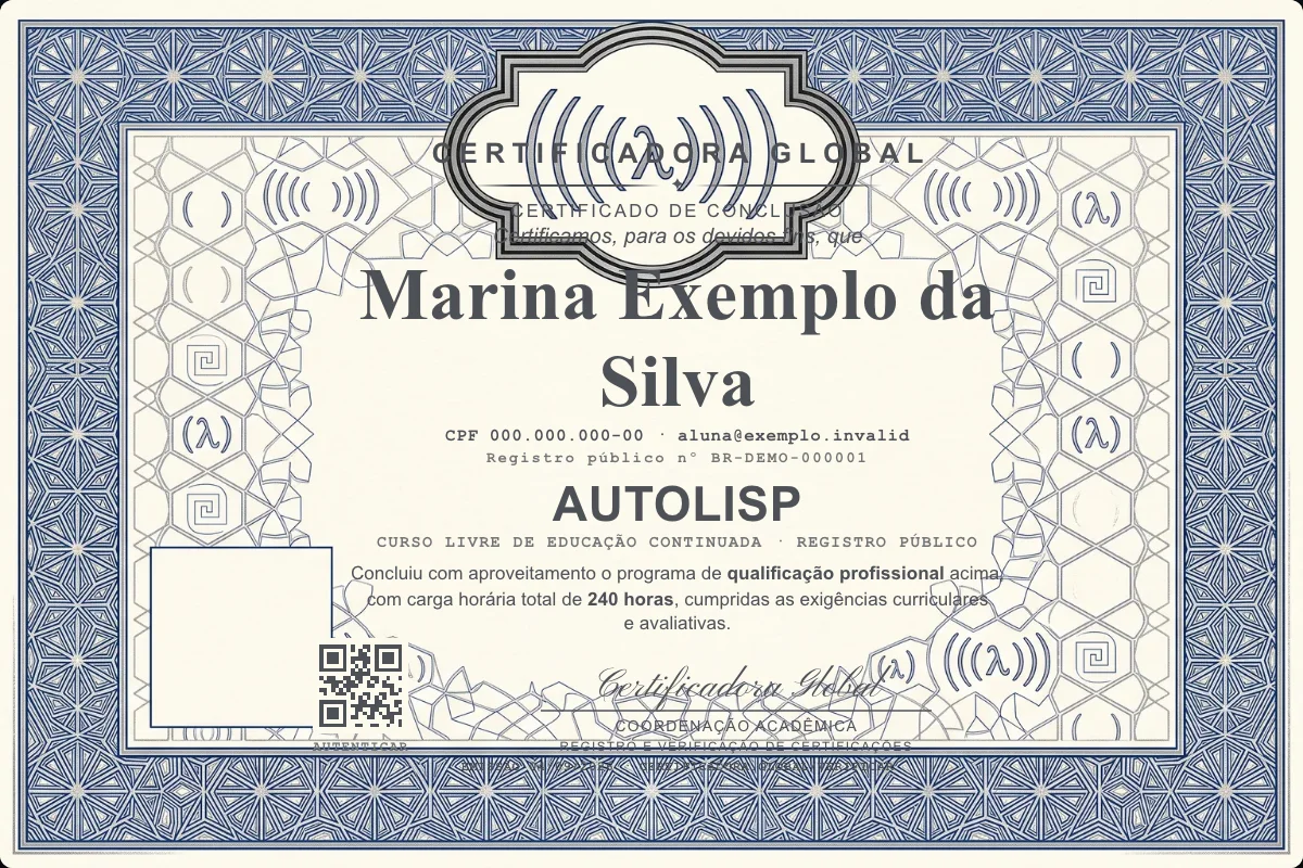 Capa do curso Autolisp