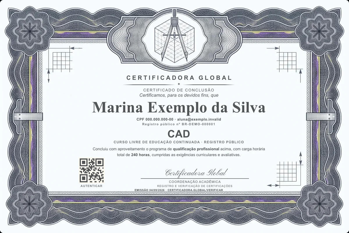 Capa do curso CAD