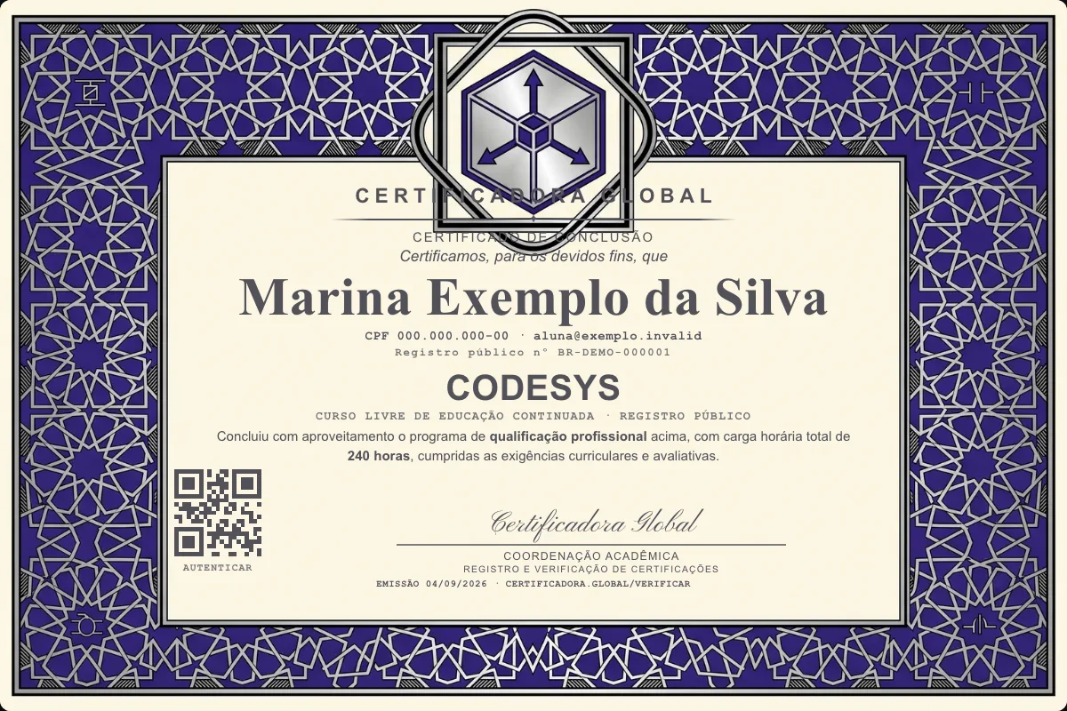 Capa do curso Codesys