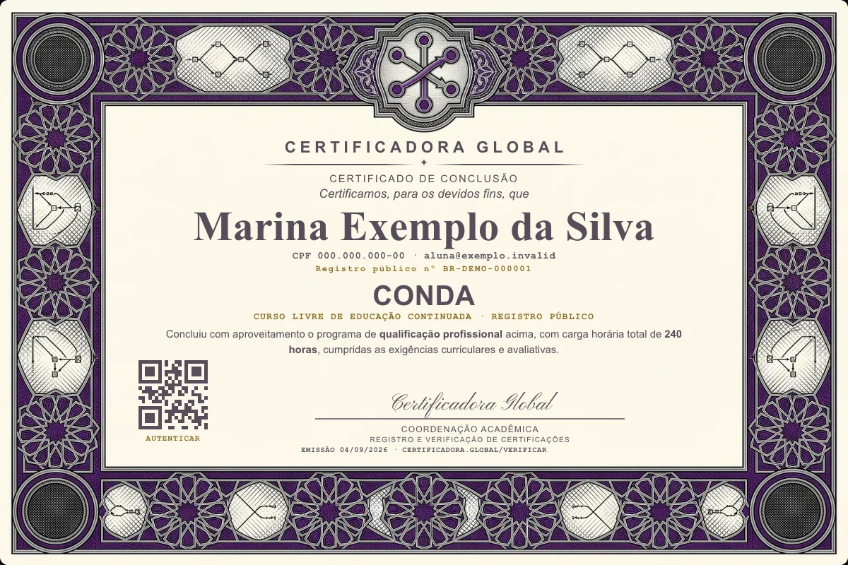 Capa do curso Conda