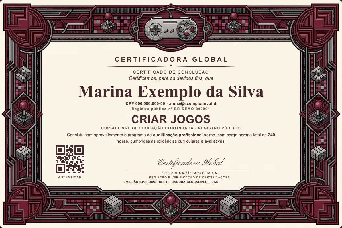 Capa do curso Criar Jogos