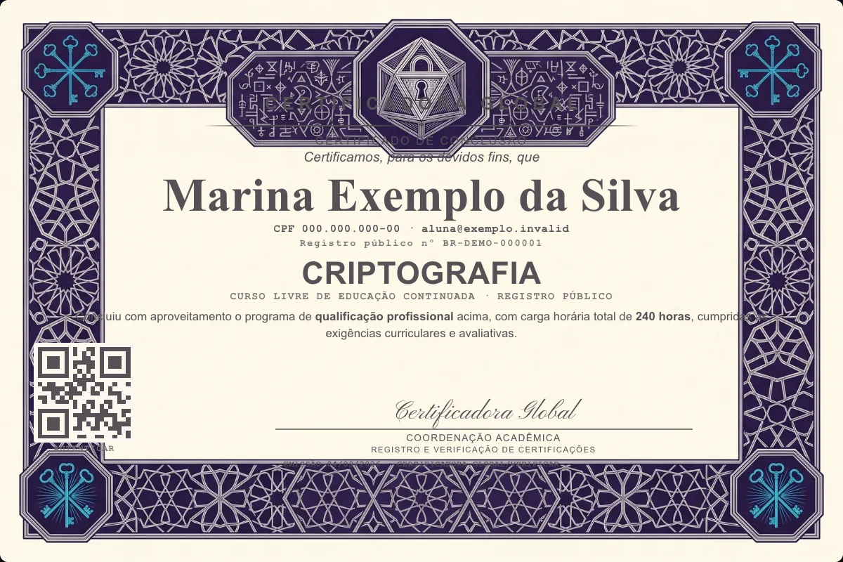 Capa do curso Criptografia