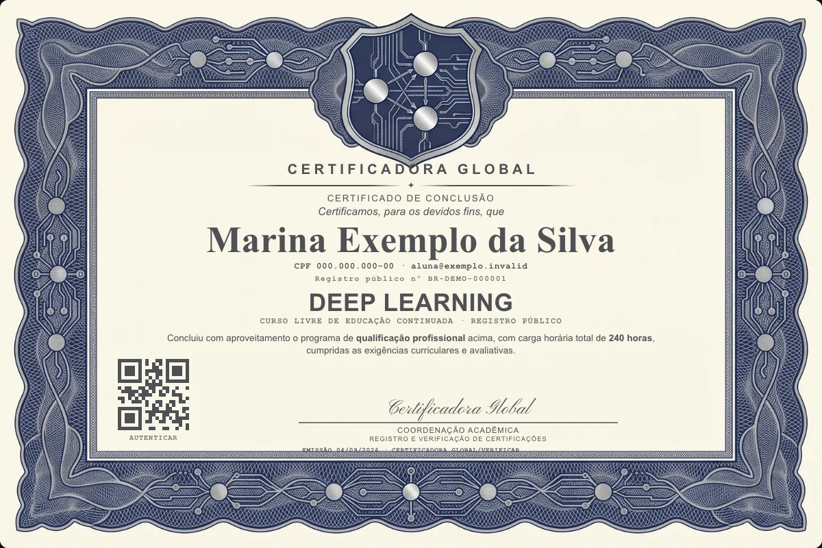 Capa do curso Deep Learning