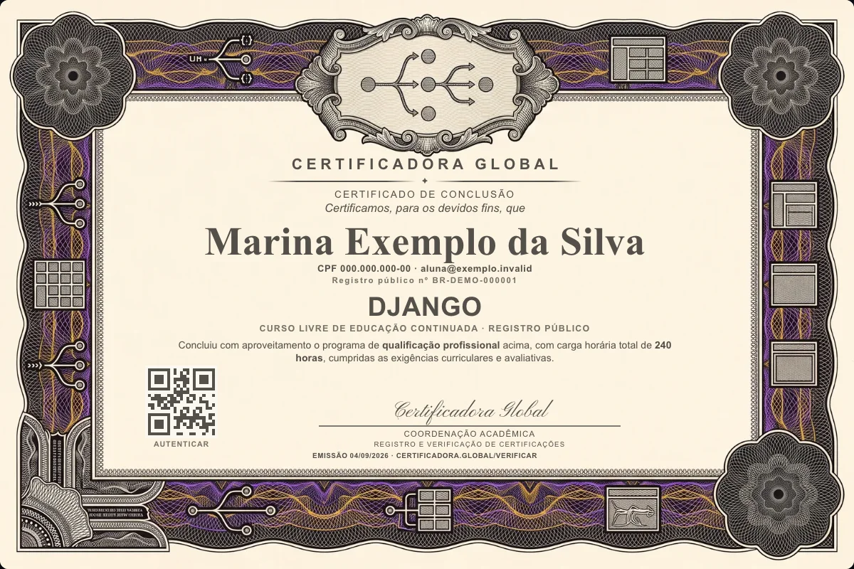 Capa do curso Django