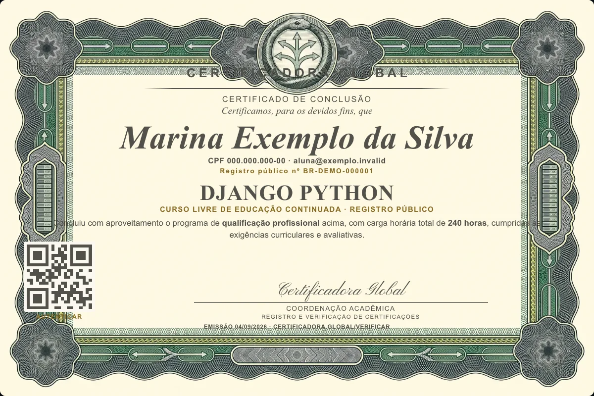 Capa do curso Django Python