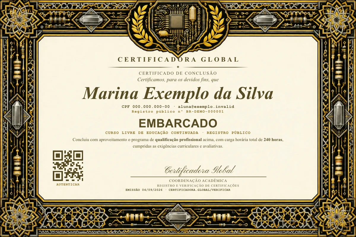 Capa do curso Embarcado