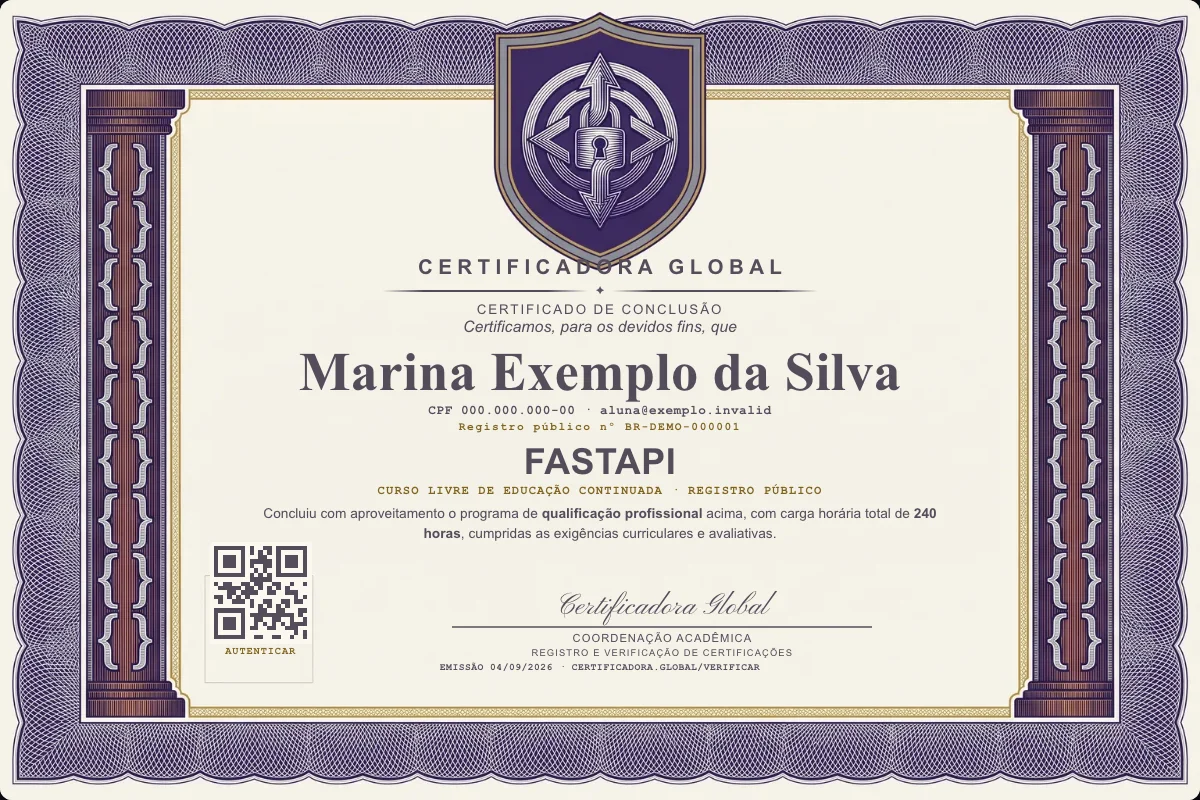 Capa do curso Fastapi