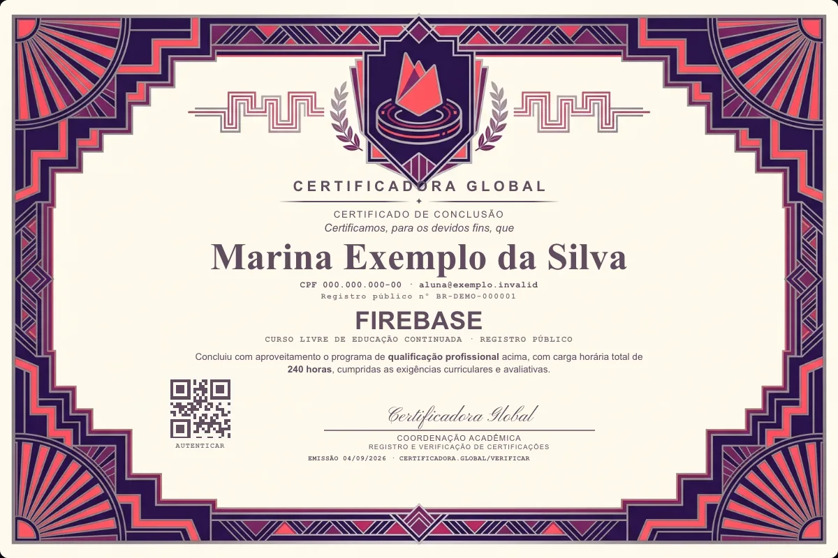Capa do curso Firebase