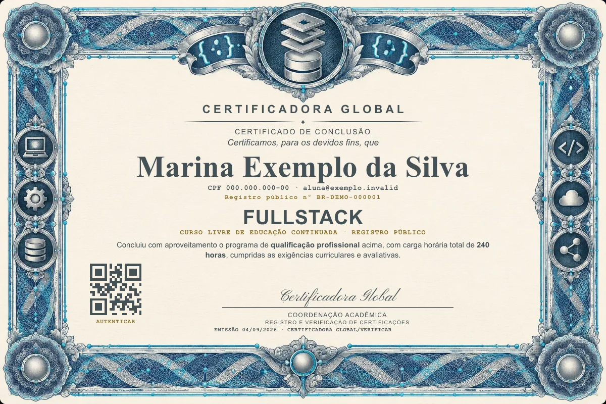 Capa do curso Fullstack