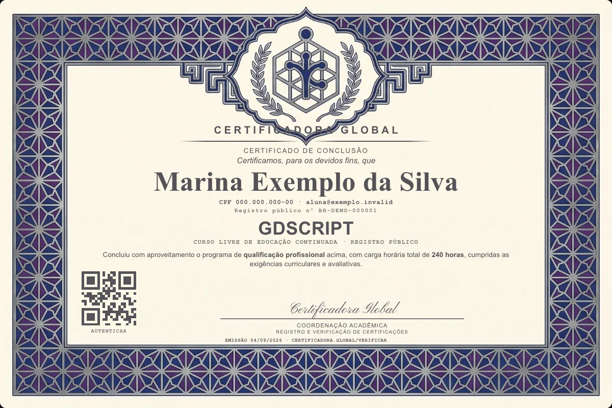 Capa do curso Gdscript
