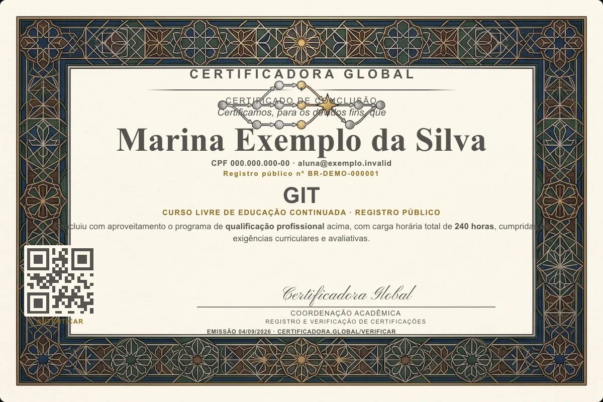 Capa do curso Git