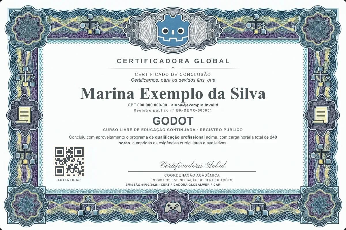 Capa do curso Godot