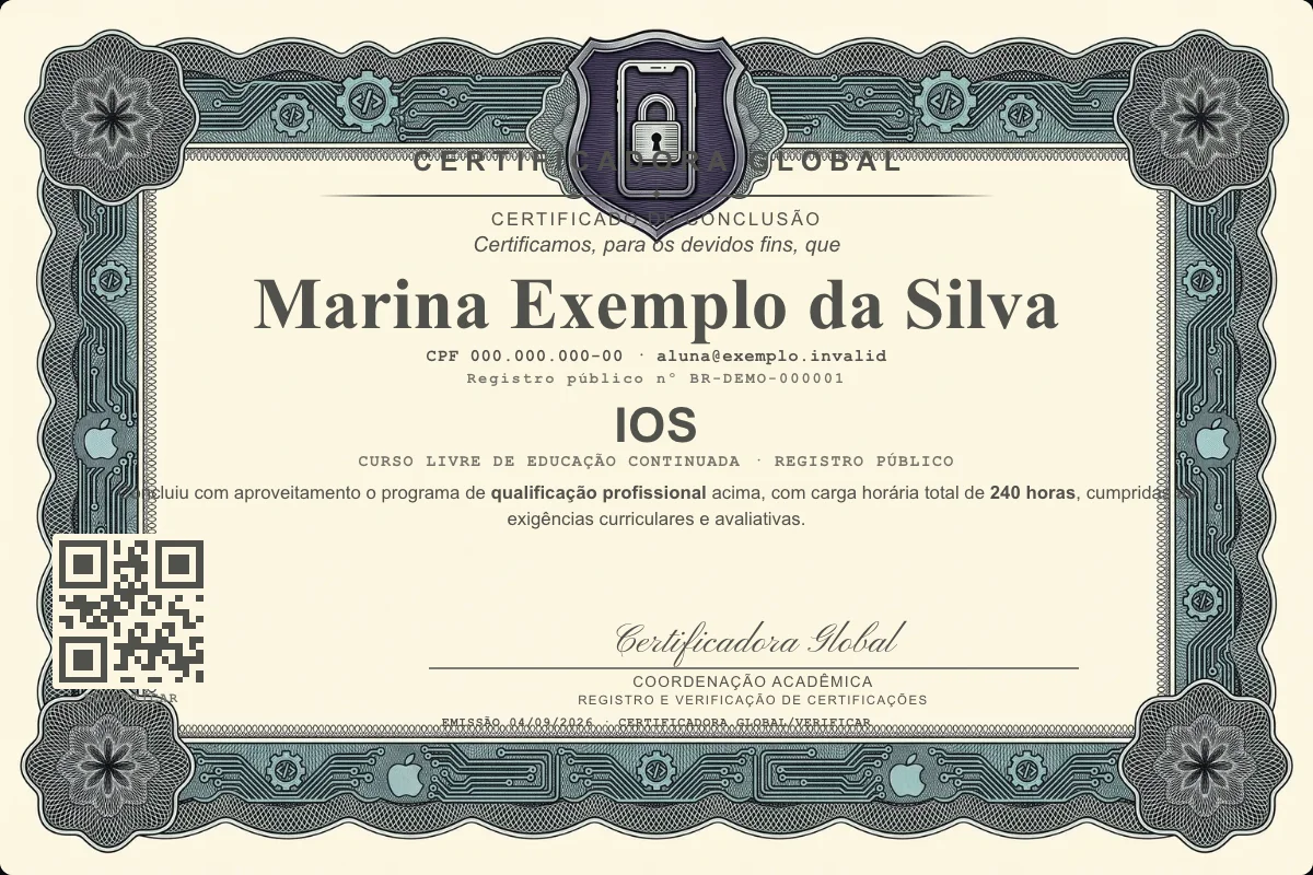Capa do curso Ios