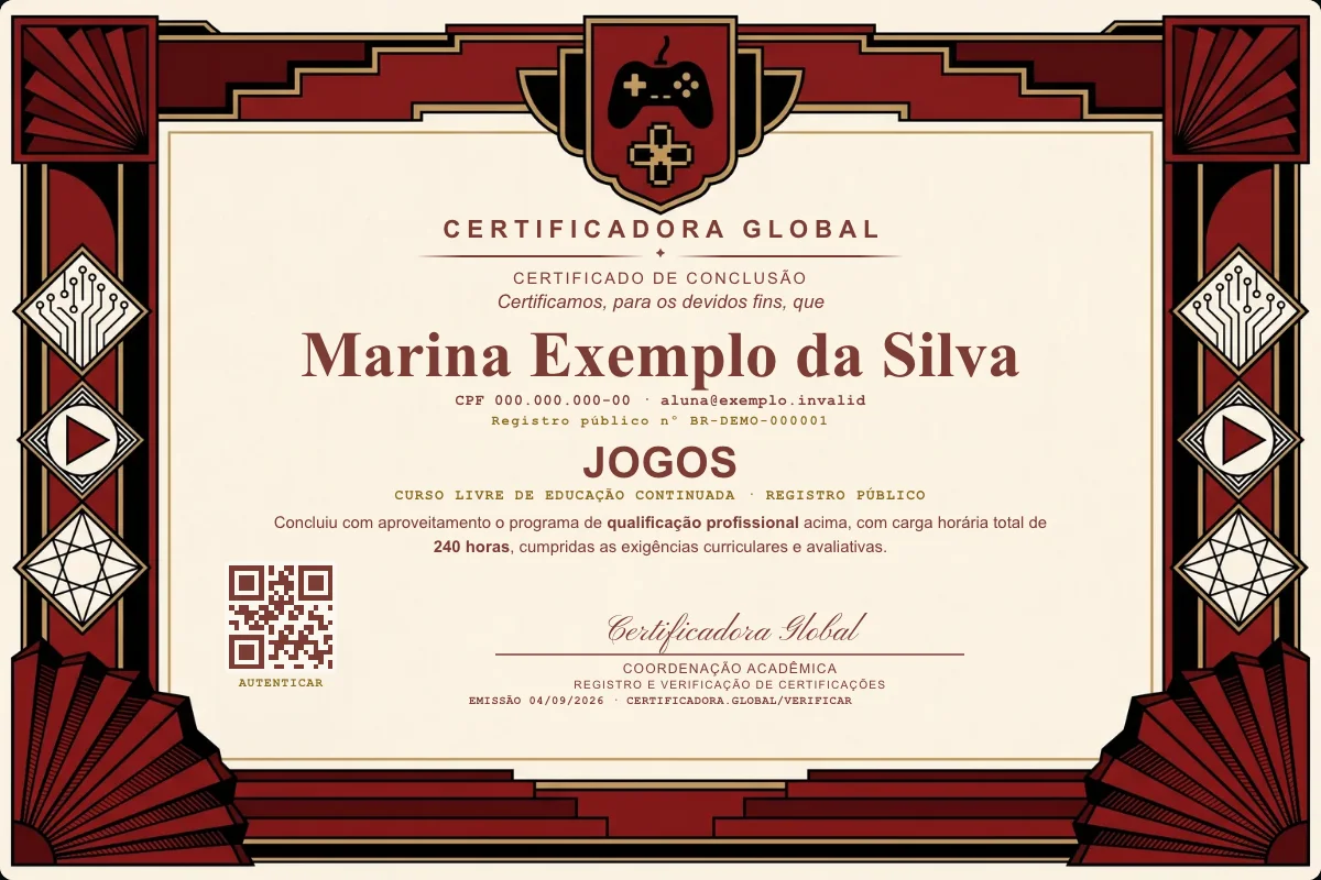 Capa do curso Jogos