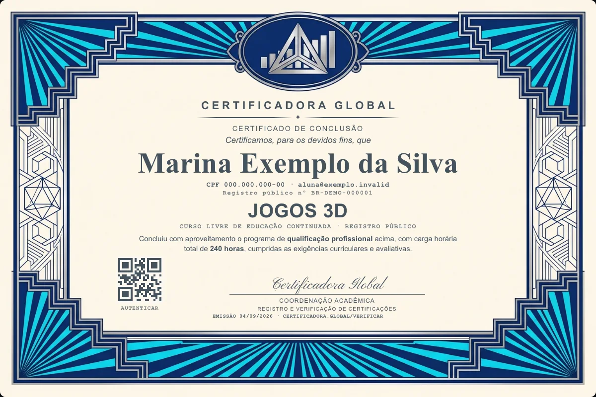 Capa do curso Jogos 3D