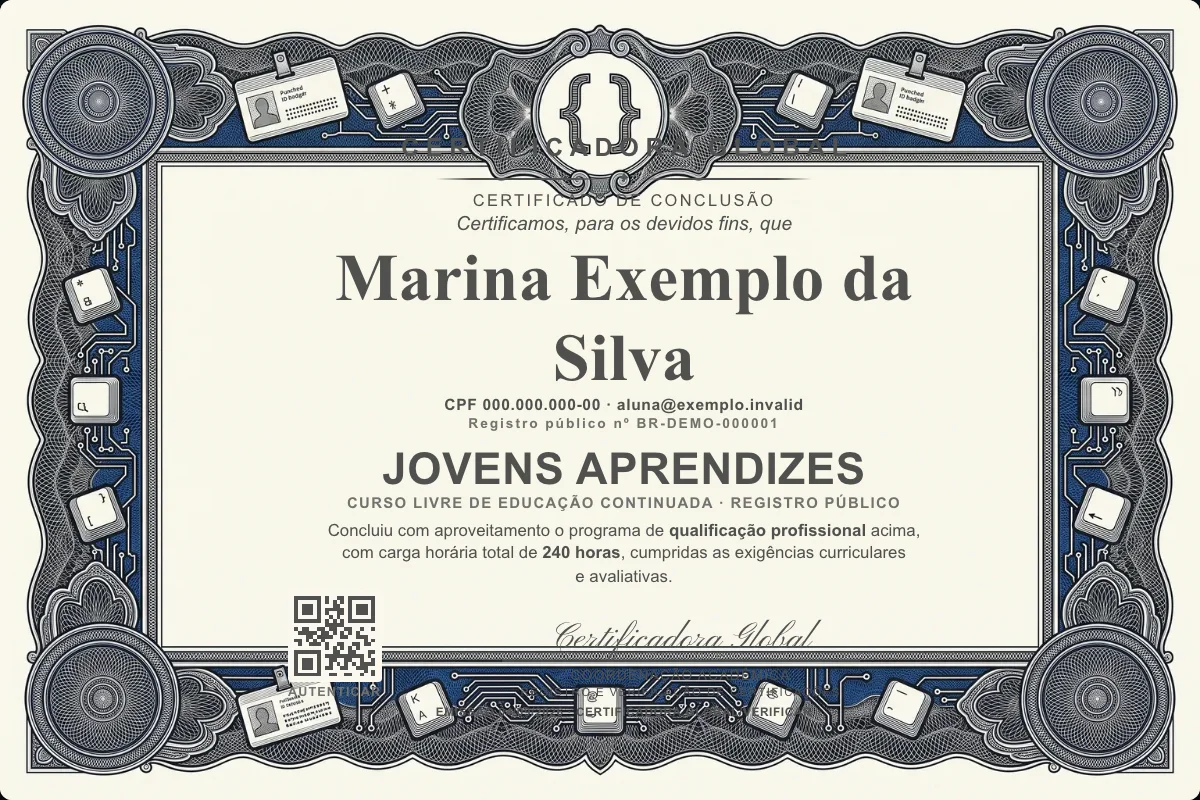 Capa do curso Jovens Aprendizes