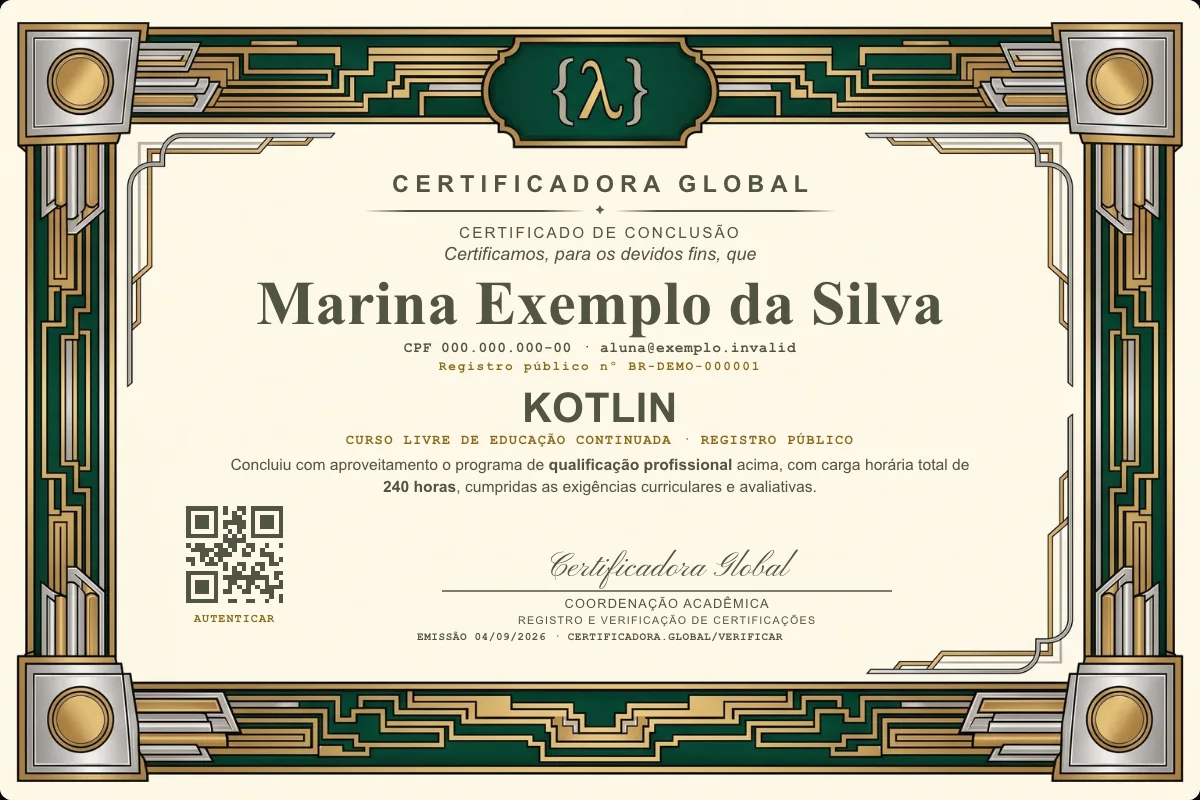 Capa do curso Kotlin