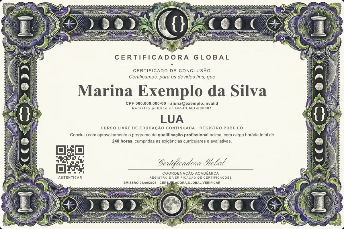 Capa do curso Lua