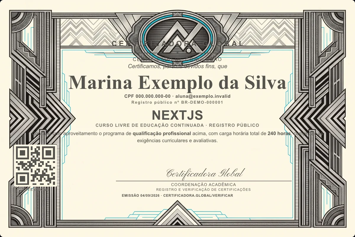 Capa do curso Nextjs