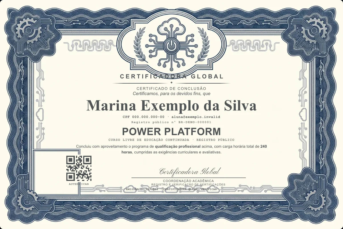 Capa do curso Power Platform