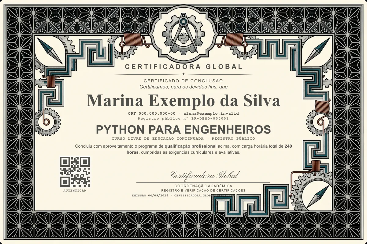 Capa do curso Python para Engenheiros