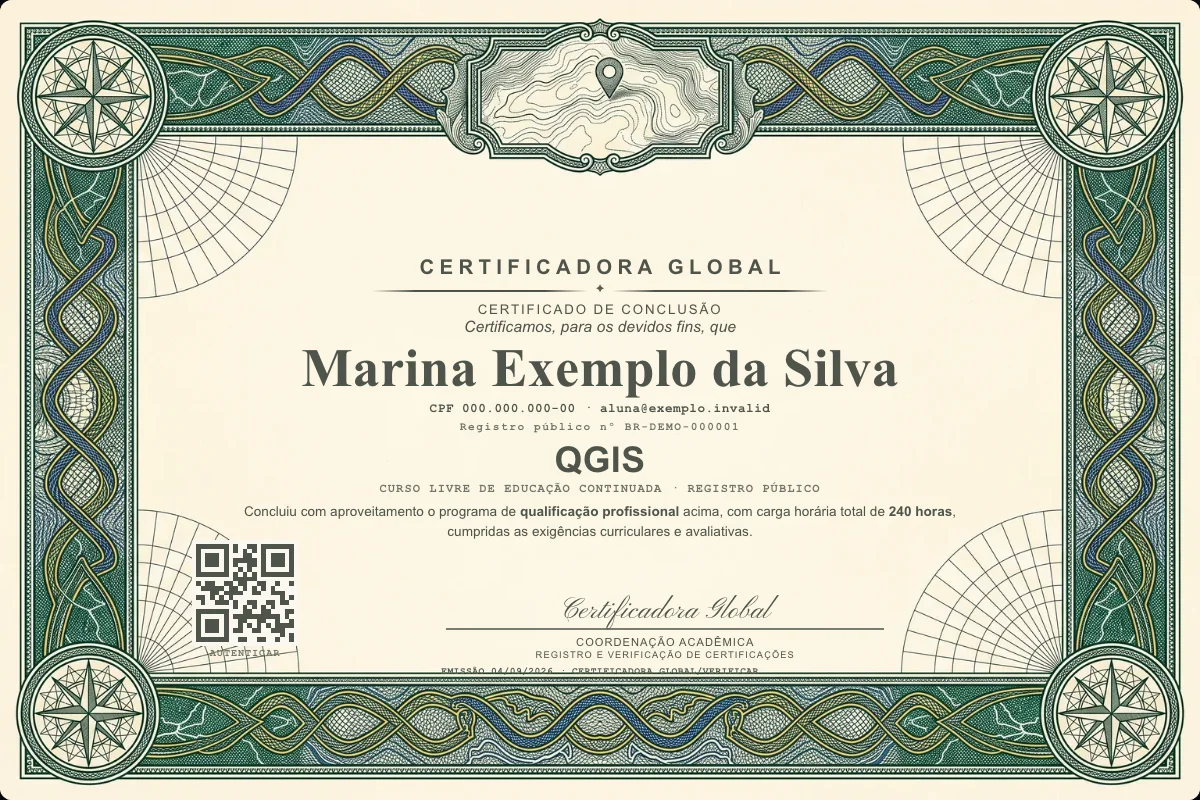 Capa do curso Qgis