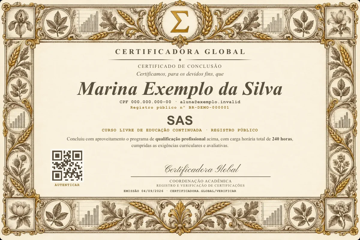 Capa do curso Sas