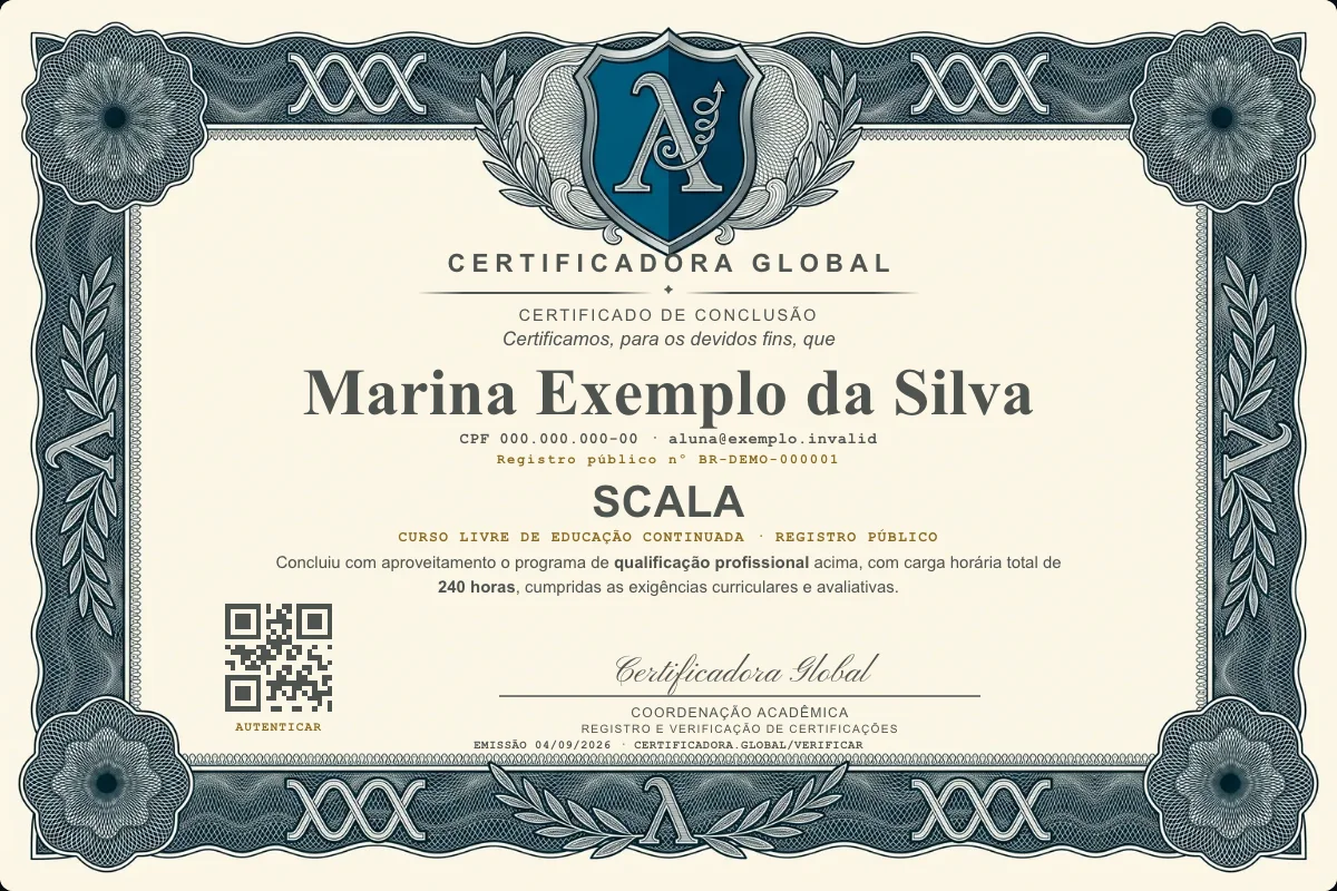 Capa do curso Scala