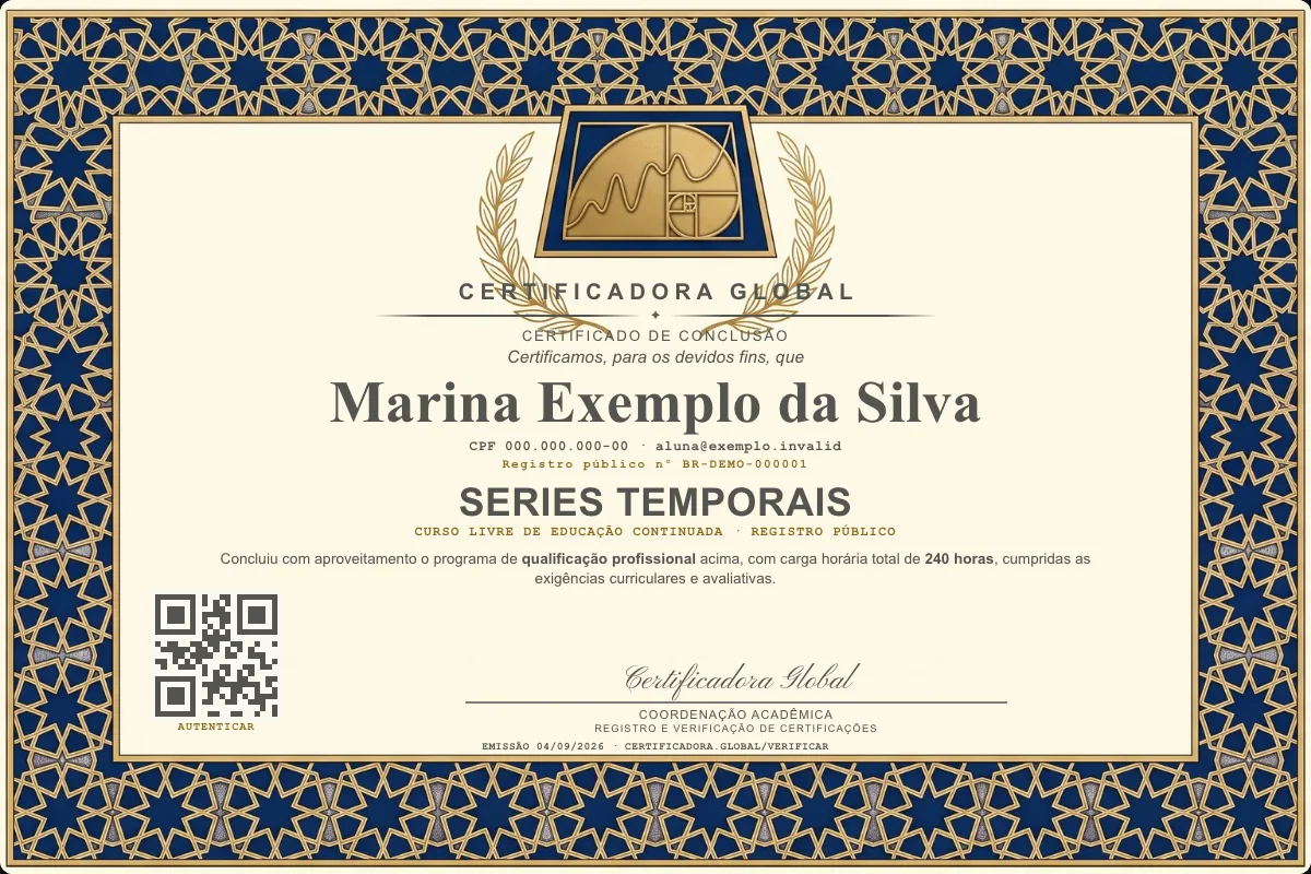 Capa do curso Series Temporais