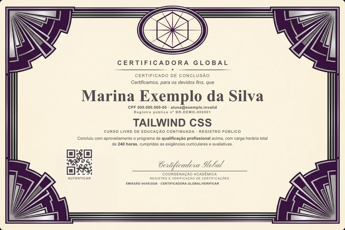 Capa do curso Tailwind CSS