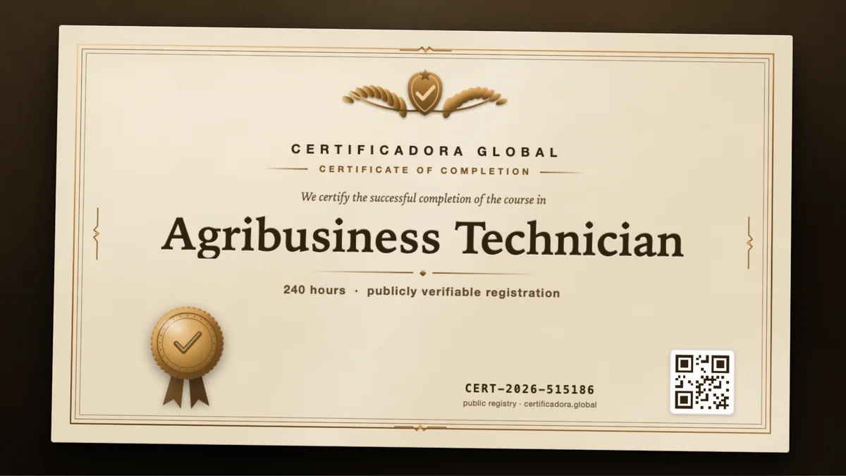 Cover of the Agribusiness Technician course