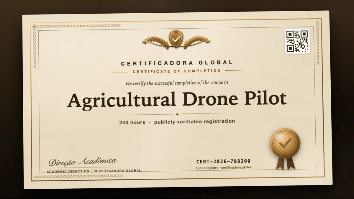 Cover of the Agricultural Drone Pilot course