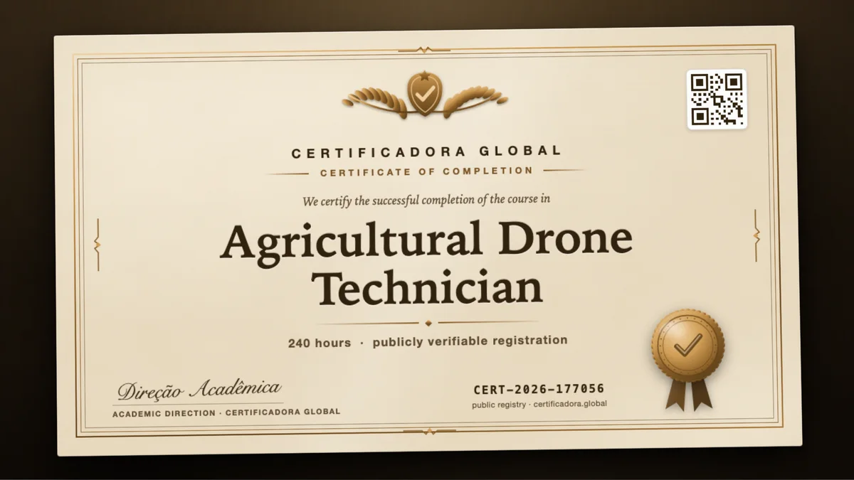 Cover of the Agricultural Drone Technician course