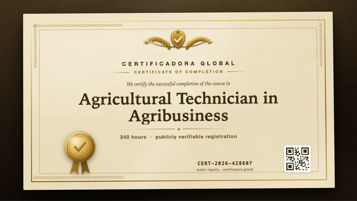 Cover of the Agricultural Technician in Agribusiness course