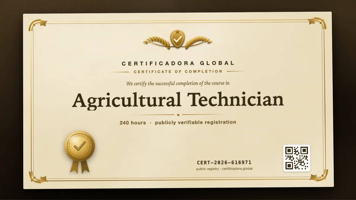 Cover of the Agricultural Technician course
