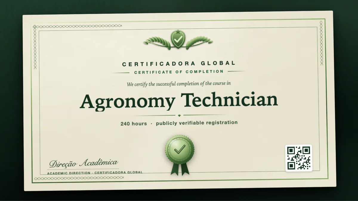 Cover of the Agronomy Technician course