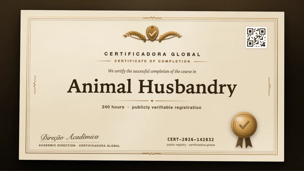 Cover of the Animal Husbandry course