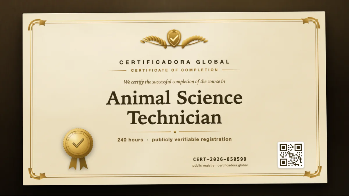 Cover of the Animal Science Technician course