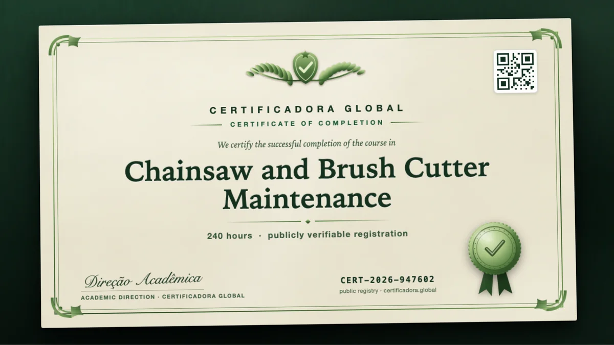 Cover of the Chainsaw and Brush Cutter Maintenance course