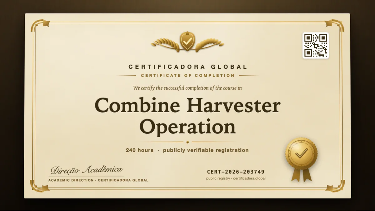 Cover of the Combine Harvester Operation course