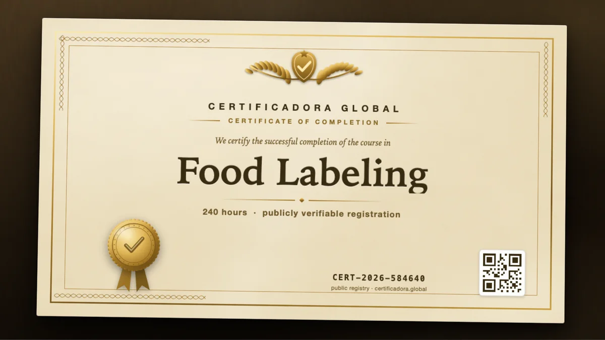 Cover of the Food Labeling course