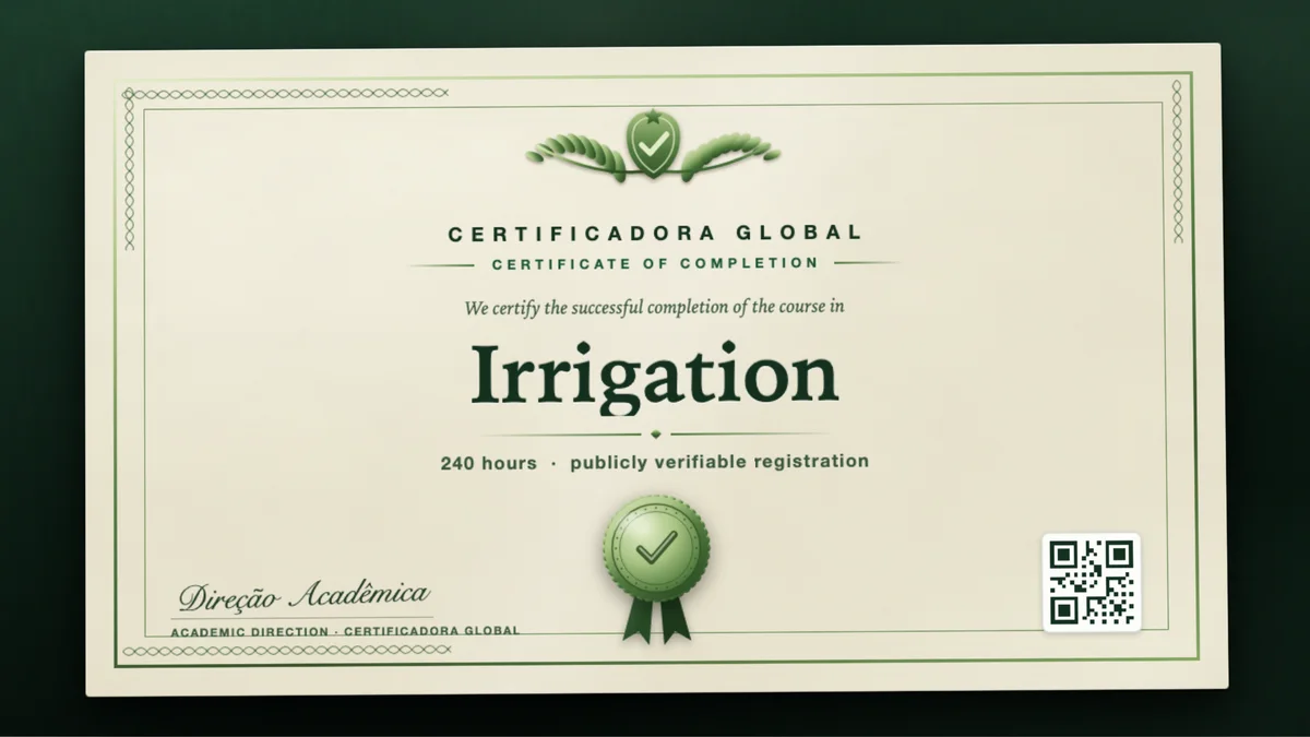 Cover of the Irrigation course