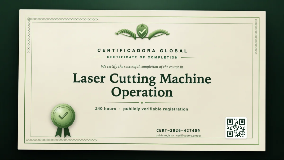 Cover of the Laser Cutting Machine Operation course